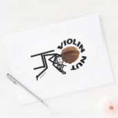 Violin-Nut Ovaler Aufkleber (Umschlag)