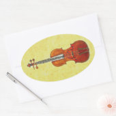 VIOLIN OVALER AUFKLEBER (Umschlag)