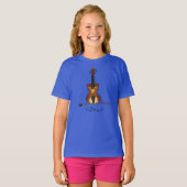 Violin Owl Funny Niedlich Kids Music T-Shirt (Vorne ganz)