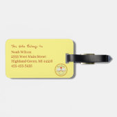 Violin Owl Niedlich Music Kids Lehrer Gepäckanhänger (Rückseite horizontal)