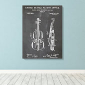 Violin Patent - Funny Music Lover Geschenk Leinwanddruck (Insitu (Holzboden))