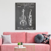 Violin Patent - Funny Music Lover Geschenk Leinwanddruck (Insitu (Wohnzimmer))