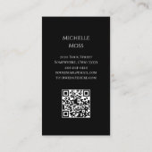 Violin Performer Musical Minimalistisch QR-Code Visitenkarte (Rückseite)