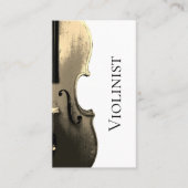 Violin Performer Musical Minimalistisch QR-Code Visitenkarte (Vorderseite)