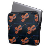Violin Photo Closeup Laptopschutzhülle (Vorderseite Links)