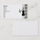 Violin Piano & Musiknotens Visitenkarten Visitenkarte (Vorne/Hinten)