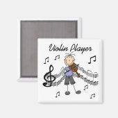 Violin Player Magnet (Vorderseite/Rückseite)