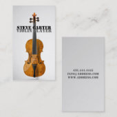 Violin Player Music Artist Concert Master Teacher Visitenkarte (Vorne/Hinten)