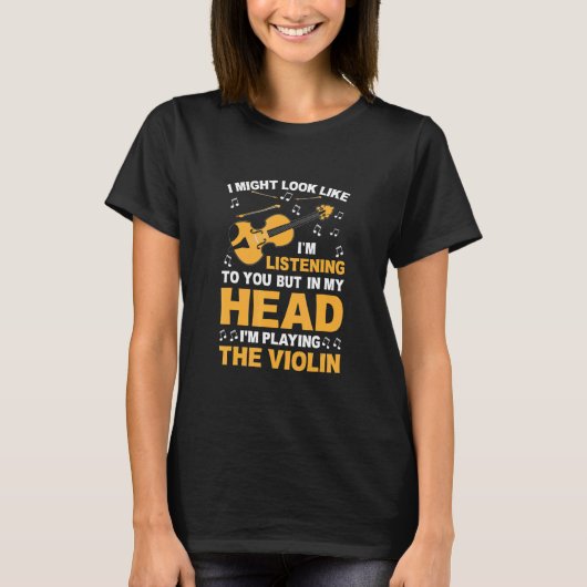 Violin Player Violinist Instrument T-Shirt (Vorderseite)