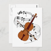 Violin Postkarte (Vorne/Hinten)