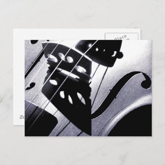 Violin Postkarte (Vorne/Hinten)