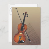 Violin Postkarte (Vorne/Hinten)