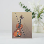 Violin Postkarte (Stehend Vorderseite)