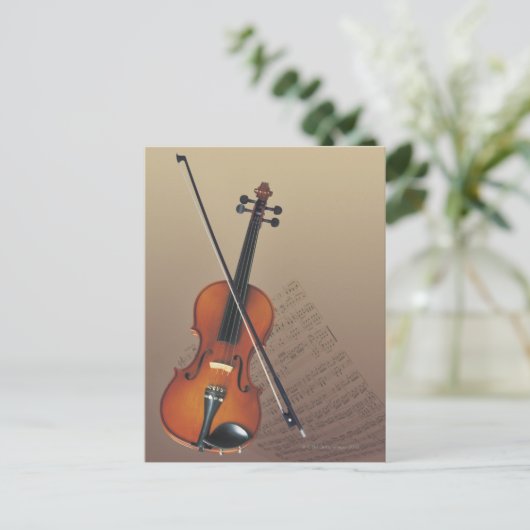Violin Postkarte (Stehend Vorderseite)