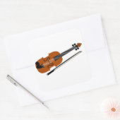 Violin Quadratischer Aufkleber (Umschlag)