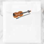 Violin Quadratischer Aufkleber (Tasche)