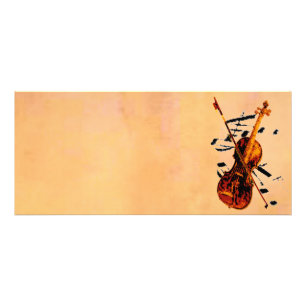 Violin-Rackkarte Werbekarte