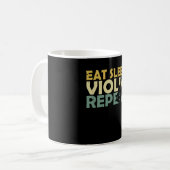 Violin Retro Kaffeetasse (Vorderseite Links)