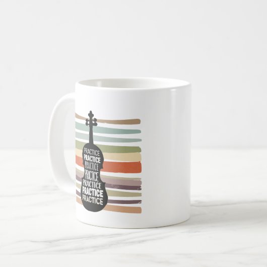 violin retro kaffeetasse (Vorderseite Links)
