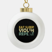 Violin Retro Keramik Kugel-Ornament (Vorderseite)