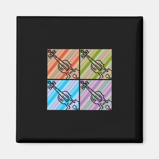 Violin Retro Magnet (Vorne)
