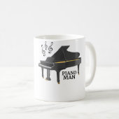 Violin-Schlüssel-Flügel Mann Kaffeetasse (VorderseiteRechts)
