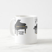 Violin-Schlüssel-Flügel Mann Kaffeetasse (Vorderseite Links)