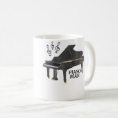 Violin-Schlüssel-Flügel-Piano-Mann Kaffeetasse (VorderseiteRechts)