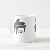 Violin-Schlüssel-Flügel-Piano-Mann Kaffeetasse (Vorderseite Links)