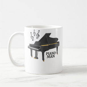 Violin-Schlüssel-Flügel-Piano-Mann Kaffeetasse