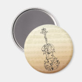Violin Scrawl auf Bach Manuskript Magnet (Vorderseite/Rückseite)