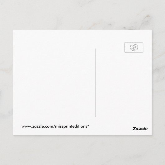 Violin Scrawl auf Bach Manuskript Postkarte (Rückseite)