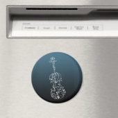 Violin Scrawl Magnet (In Situ (Geschirrspüler))