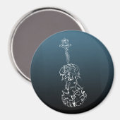 Violin Scrawl Magnet (Vorderseite/Rückseite)