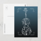 Violin Scrawl Postkarte (Vorne/Hinten)