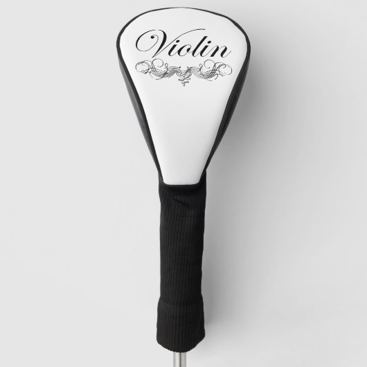Violin Script Golf Headcover (Vorderseite)