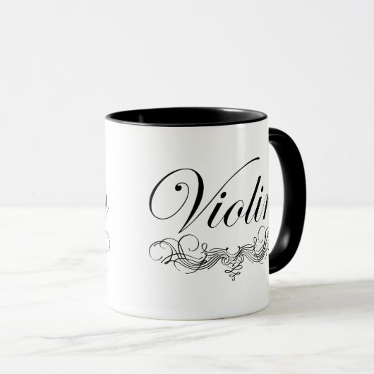 Violin Script Tasse (VorderseiteRechts)