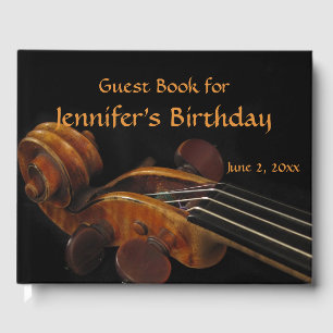 Violin Scroll Birthday Party Gästebuch