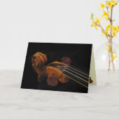 Violin Scroll Karte (Gelbe Blume)