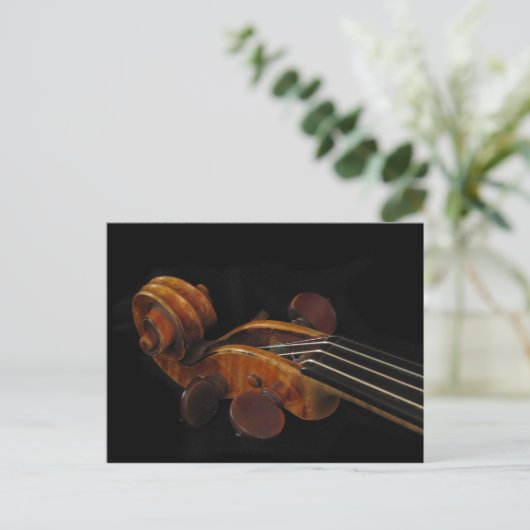 Violin Scroll Postkarte (Stehend Vorderseite)