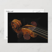 Violin Scroll Postkarte (Vorne/Hinten)