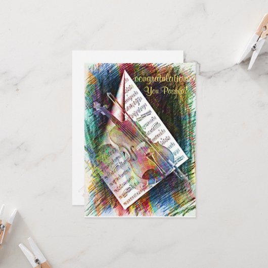 Violin Sketch Karte (Vorderseite/Rückseite Beispiel)