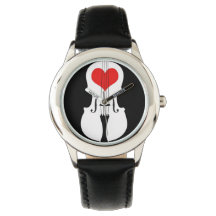 Violin Sleek Red and Black Wrist Watch