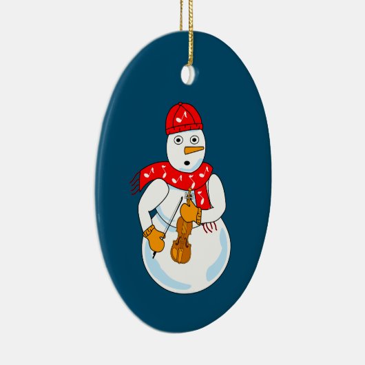Violin Snowman Keramik Ornament (Rechts)