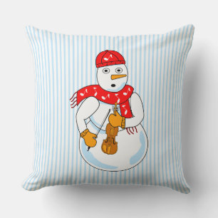 Violin Snowman Kissen
