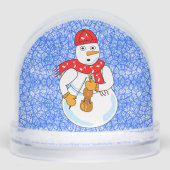 Violin Snowman Snow Globe Schneekugeln (Vorderseite)
