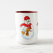 Violin Snowman Tasse (Zentrum)