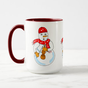Violin Snowman Tasse