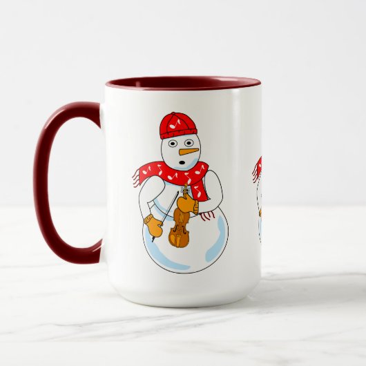 Violin Snowman Tasse (Links)