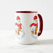 Violin Snowman Tasse (VorderseiteRechts)